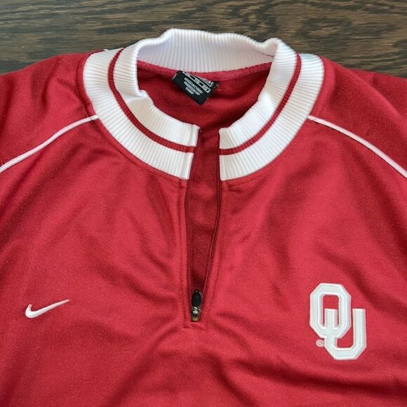 Nike Red OU Oklahoma Sooners Boomer basketball Fan Warmup shooter jersey shirt - Picture 2 of 5